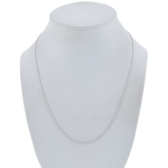 Vintage NVC Sterling Silver 925 0.7mm Chain Link Chain Necklace 19" - Picture 1 of 3